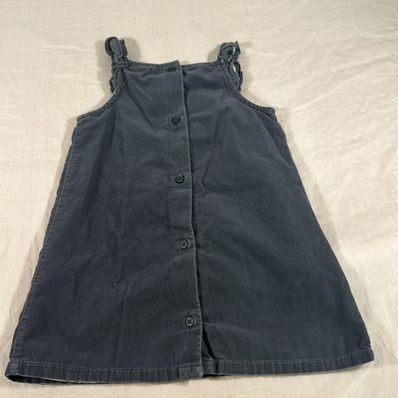 Janie & Jack Purple Blue Floral Embroidered Corduroy Jumper Dress size 2T - Picture 2 of 13